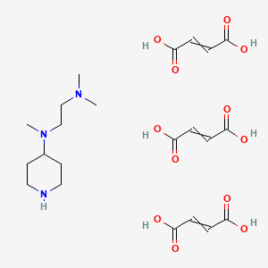 molecular formula C22H35N3O12 B15147509 N-[2-(dimethylamino)ethyl]-N-methylpiperidin-4-amine; tris(maleic acid) 