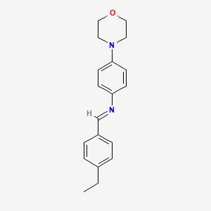 molecular formula C19H22N2O B15147588 N-[(E)-(4-ethylphenyl)methylidene]-4-(morpholin-4-yl)aniline 