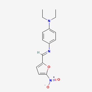 molecular formula C15H17N3O3 B15147673 N,N-diethyl-N'-[(E)-(5-nitrofuran-2-yl)methylidene]benzene-1,4-diamine 