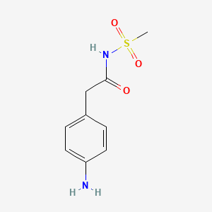 molecular formula C9H12N2O3S B15147690 N-[2-(4-Amino-phenyl)-acetyl]-methanesulfonamide CAS No. 402508-82-1