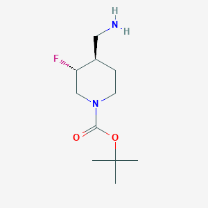 molecular formula C11H21FN2O2 B15147728 tert-Butyl (3R,4R)-4-(aminomethyl)-3-fluoropiperidine-1-carboxylate 