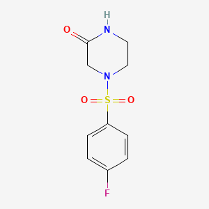 molecular formula C10H11FN2O3S B15147743 4-(4-Fluorophenylsulfonyl)piperazin-2-one 
