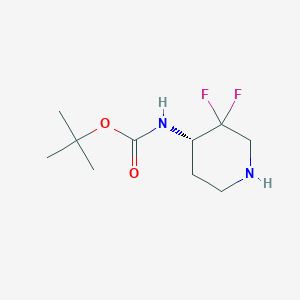 molecular formula C10H18F2N2O2 B15147871 tert-Butyl (S)-(3,3-difluoropiperidin-4-yl)carbamate 