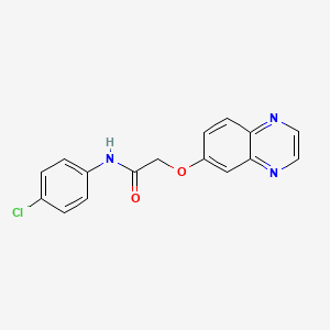 molecular formula C16H12ClN3O2 B15147892 N-(4-chlorophenyl)-2-(quinoxalin-6-yloxy)acetamide 
