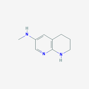molecular formula C9H13N3 B15147903 N-methyl-5,6,7,8-tetrahydro-1,8-naphthyridin-3-amine CAS No. 933695-41-1