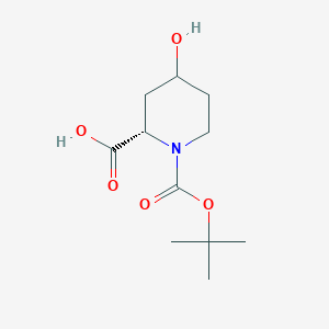 molecular formula C11H19NO5 B15147943 (2S)-1-(tert-butoxycarbonyl)-4-hydroxypiperidine-2-carboxylic acid 