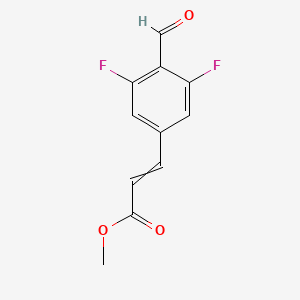 molecular formula C11H8F2O3 B15148018 Methyl (E)-3-(3,5-Difluoro-4-formylphenyl)acrylate;methyl (2E)-3-(3,5-difluoro-4-formylphenyl)prop-2-enoate 