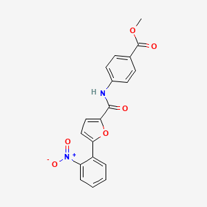 molecular formula C19H14N2O6 B15148084 Methyl 4-({[5-(2-nitrophenyl)furan-2-yl]carbonyl}amino)benzoate 