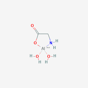 molecular formula C2H8AlNO4 B15148115 Aluminum, (glycinato-kappaN,kappaO)dihydroxy-, (T-4)- 