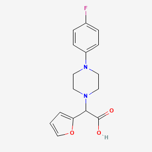 2-(4-(4-Fluorophenyl)piperazin-1-yl)-2-(furan-2-yl)acetic acid