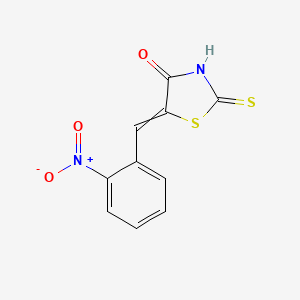 molecular formula C10H6N2O3S2 B15148305 (5E)-5-[(2-nitrophenyl)methylidene]-2-sulfanyl-1,3-thiazol-4-one 