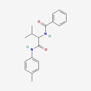 molecular formula C19H22N2O2 B15148467 N-{3-methyl-1-[(4-methylphenyl)amino]-1-oxobutan-2-yl}benzamide CAS No. 918941-46-5
