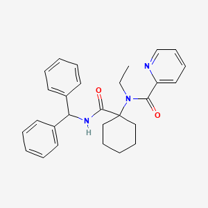 molecular formula C28H31N3O2 B15148492 N-{1-[(diphenylmethyl)carbamoyl]cyclohexyl}-N-ethylpyridine-2-carboxamide 