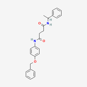 molecular formula C25H26N2O3 B15148511 N-[4-(benzyloxy)phenyl]-N'-(1-phenylethyl)butanediamide CAS No. 732253-14-4
