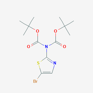 molecular formula C13H19BrN2O4S B15148602 N-(5-Bromothiazol-2-YL)zazbis(biscarbonic acid bis-1,1-dimethylethyl ester 