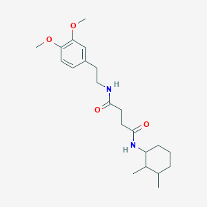 molecular formula C22H34N2O4 B15148612 N-[2-(3,4-dimethoxyphenyl)ethyl]-N'-(2,3-dimethylcyclohexyl)butanediamide 