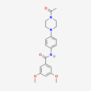 molecular formula C21H25N3O4 B15148823 N-[4-(4-acetylpiperazin-1-yl)phenyl]-3,5-dimethoxybenzamide 