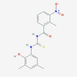 molecular formula C17H17N3O4S B15148915 N-[(2-hydroxy-3,5-dimethylphenyl)carbamothioyl]-2-methyl-3-nitrobenzamide 