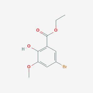molecular formula C10H11BrO4 B1514892 Ethyl 5-bromo-2-hydroxy-3-methoxybenzoate 