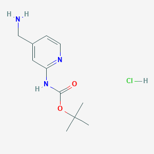 molecular formula C11H18ClN3O2 B1514895 tert-Butyl (4-(aminomethyl)pyridin-2-yl)carbamate hydrochloride 