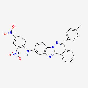 molecular formula C27H18N6O4 B15149147 N-(2,4-dinitrophenyl)-5-(4-methylphenyl)benzimidazo[2,1-a]phthalazin-10-amine 
