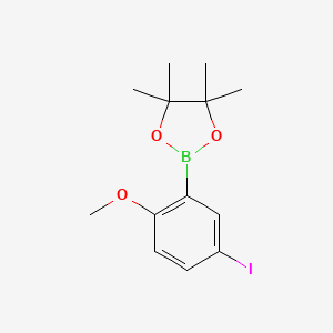 molecular formula C13H18BIO3 B1514929 2-(5-Iodo-2-methoxyphenyl)-4,4,5,5-tetramethyl-1,3,2-dioxaborolane 