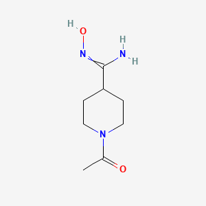 molecular formula C8H15N3O2 B1514934 1-acetyl-N'-hydroxypiperidine-4-carboximidamide 