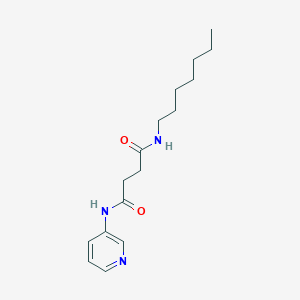 molecular formula C16H25N3O2 B15149375 N-heptyl-N'-(pyridin-3-yl)butanediamide 