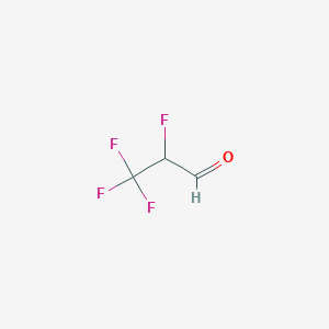 molecular formula C3H2F4O B15149481 2,3,3,3-Tetrafluoropropanal 