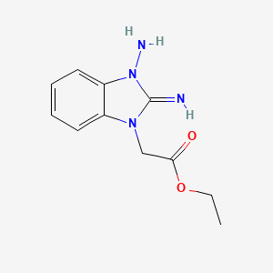 molecular formula C11H14N4O2 B15149638 ethyl (3-amino-2-imino-2,3-dihydro-1H-benzimidazol-1-yl)acetate 
