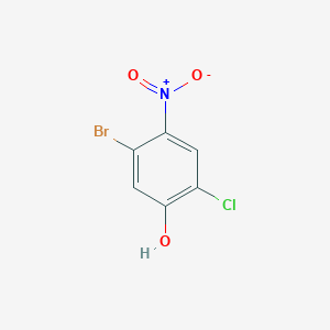 molecular formula C6H3BrClNO3 B15149746 5-Bromo-2-chloro-4-nitrophenol 