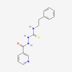 molecular formula C15H16N4OS B15149803 N-(2-phenylethyl)-2-(pyridin-3-ylcarbonyl)hydrazinecarbothioamide 