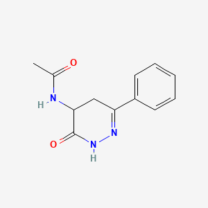 molecular formula C12H13N3O2 B15149808 N-(3-oxo-6-phenyl-2,3,4,5-tetrahydropyridazin-4-yl)acetamide 