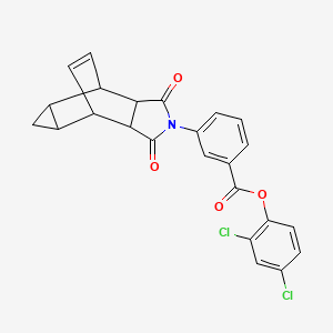 molecular formula C24H17Cl2NO4 B15149928 2,4-dichlorophenyl 3-(1,3-dioxooctahydro-4,6-ethenocyclopropa[f]isoindol-2(1H)-yl)benzoate 