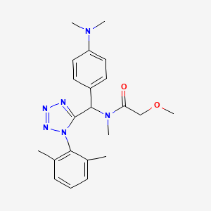 molecular formula C22H28N6O2 B15149949 N-{[4-(dimethylamino)phenyl][1-(2,6-dimethylphenyl)-1H-tetrazol-5-yl]methyl}-2-methoxy-N-methylacetamide 