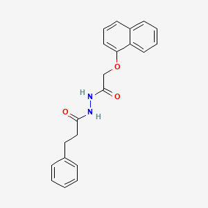 molecular formula C21H20N2O3 B15150081 N'-[(naphthalen-1-yloxy)acetyl]-3-phenylpropanehydrazide 