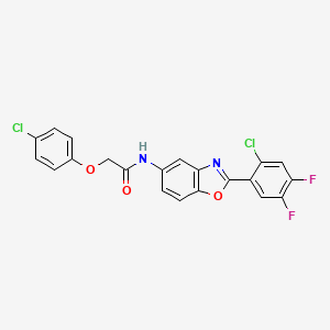 molecular formula C21H12Cl2F2N2O3 B15150120 N-[2-(2-chloro-4,5-difluorophenyl)-1,3-benzoxazol-5-yl]-2-(4-chlorophenoxy)acetamide 