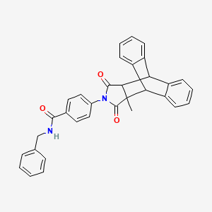molecular formula C33H26N2O3 B15150193 N-benzyl-4-(15-methyl-16,18-dioxo-17-azapentacyclo[6.6.5.0~2,7~.0~9,14~.0~15,19~]nonadeca-2,4,6,9,11,13-hexaen-17-yl)benzamide (non-preferred name) 