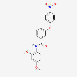 molecular formula C21H18N2O6 B15150213 N-(2,4-dimethoxyphenyl)-3-(4-nitrophenoxy)benzamide 