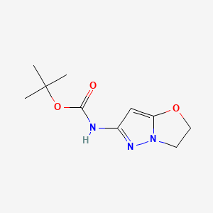 molecular formula C10H15N3O3 B15150255 Tert-butyl 2,3-dihydropyrazolo[5,1-b][1,3]oxazol-6-ylcarbamate 