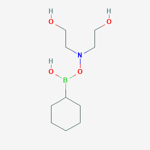 molecular formula C10H22BNO4 B15150281 Bis(2-hydroxyethyl)amino hydrogen cyclohexylboronate 