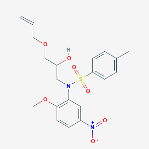 molecular formula C20H24N2O7S B15150294 N-[2-hydroxy-3-(prop-2-en-1-yloxy)propyl]-N-(2-methoxy-5-nitrophenyl)-4-methylbenzenesulfonamide 