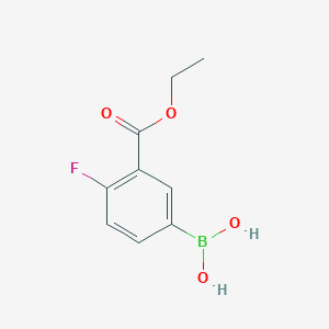 molecular formula C9H10BFO4 B151503 3-Ethoxycarbonyl-4-fluorophenylboronic acid CAS No. 874219-36-0