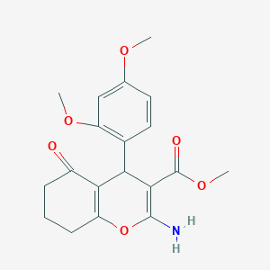 molecular formula C19H21NO6 B15150311 Methyl 2-amino-4-(2,4-dimethoxyphenyl)-5-oxo-4,6,7,8-tetrahydrochromene-3-carboxylate 