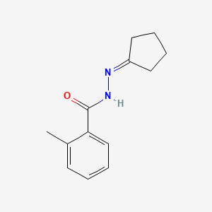 molecular formula C13H16N2O B15150428 N'-cyclopentylidene-2-methylbenzohydrazide 