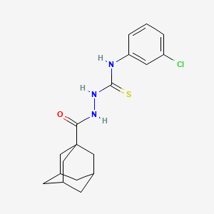 molecular formula C18H22ClN3OS B15150473 N-(3-chlorophenyl)-2-(tricyclo[3.3.1.1~3,7~]dec-1-ylcarbonyl)hydrazinecarbothioamide 