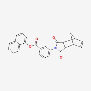 molecular formula C26H19NO4 B15150515 naphthalen-1-yl 3-(1,3-dioxo-1,3,3a,4,7,7a-hexahydro-2H-4,7-methanoisoindol-2-yl)benzoate 
