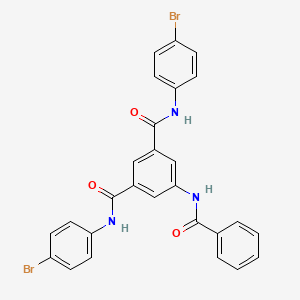 molecular formula C27H19Br2N3O3 B15150691 N,N'-bis(4-bromophenyl)-5-[(phenylcarbonyl)amino]benzene-1,3-dicarboxamide 