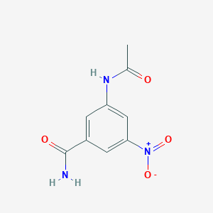 molecular formula C9H9N3O4 B15150796 3-Acetamido-5-nitrobenzamide 