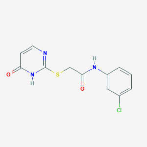 molecular formula C12H10ClN3O2S B15150881 N-(3-chlorophenyl)-2-[(4-hydroxypyrimidin-2-yl)sulfanyl]acetamide 